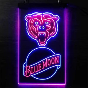 Chicago Bears Blue Moon Neon-Like LED Sign