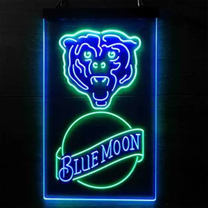 Chicago Bears Blue Moon Neon-Like LED Sign