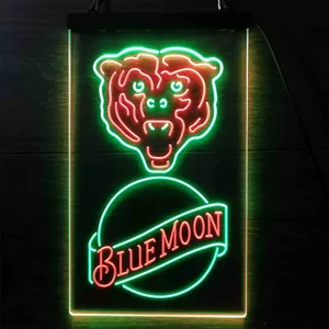 Chicago Bears Blue Moon Neon-Like LED Sign