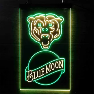 Chicago Bears Blue Moon Neon-Like LED Sign