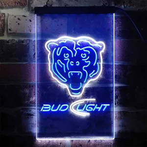 Chicago Bears Bud Light Neon-Like LED Sign
