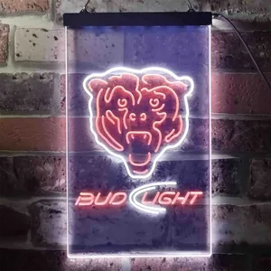 Chicago Bears Bud Light Neon-Like LED Sign