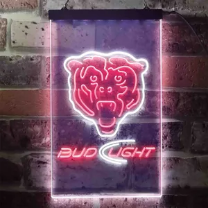 Chicago Bears Bud Light Neon-Like LED Sign