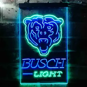 Chicago Bears Busch Light Neon-Like LED Sign