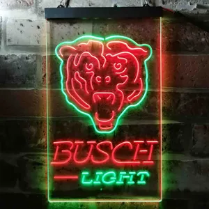 Chicago Bears Busch Light Neon-Like LED Sign