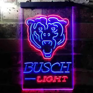 Chicago Bears Busch Light Neon-Like LED Sign