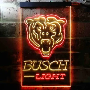 Chicago Bears Busch Light Neon-Like LED Sign