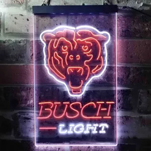 Chicago Bears Busch Light Neon-Like LED Sign