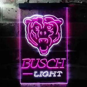 Chicago Bears Busch Light Neon-Like LED Sign