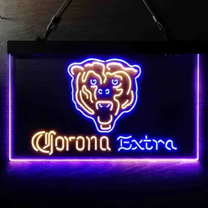 Chicago Bears Corona Extra Neon-Like LED Sign