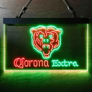Chicago Bears Corona Extra Neon-Like LED Sign
