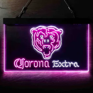 Chicago Bears Corona Extra Neon-Like LED Sign