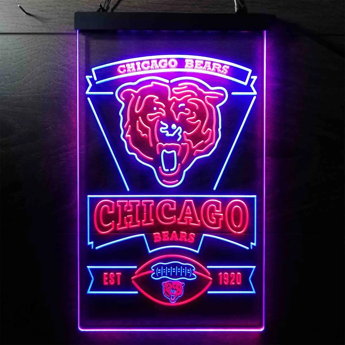 Chicago Bears EST 1920 Neon-Like LED Sign