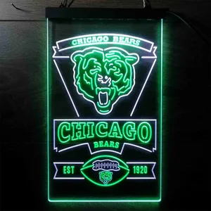 Chicago Bears EST 1920 Neon-Like LED Sign