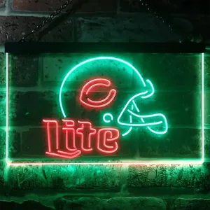 Chicago Bears  Helmet Miller Lite Neon-Like LED Sign