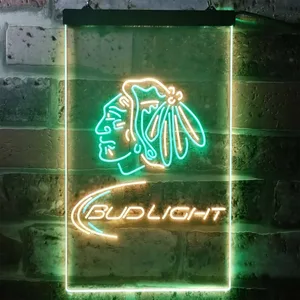 Chicago Blackhawks Bud Light Neon-Like LED Sign