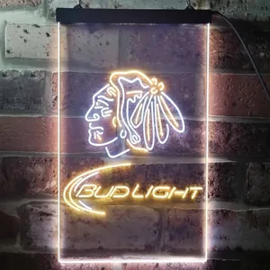 Chicago Blackhawks Bud Light Neon-Like LED Sign