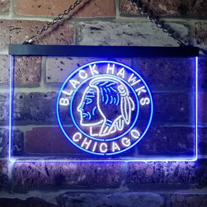 Chicago Blackhawks Logo 2 Neon-Like LED Sign