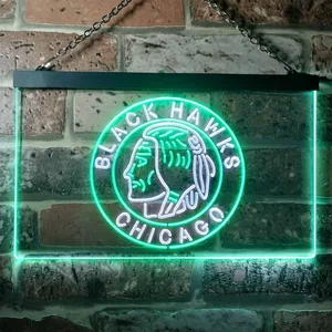 Chicago Blackhawks Logo 2 Neon-Like LED Sign