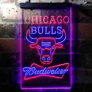 Chicago Bulls Budweiser Neon-Like LED Sign