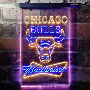 Chicago Bulls Budweiser Neon-Like LED Sign