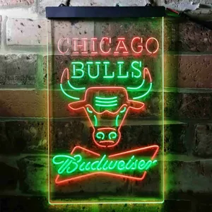 Chicago Bulls Budweiser Neon-Like LED Sign