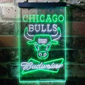 Chicago Bulls Budweiser Neon-Like LED Sign