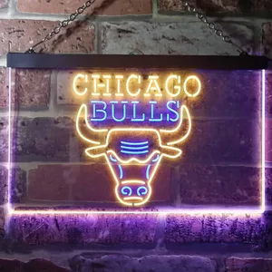 Chicago Bulls Logo 1 Neon-Like LED Sign - Legacy Edition