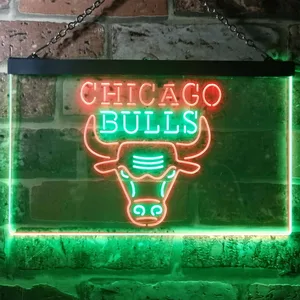 Chicago Bulls Logo 1 Neon-Like LED Sign - Legacy Edition