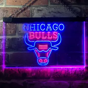 Chicago Bulls Logo 1 Neon-Like LED Sign - Legacy Edition