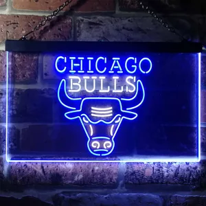 Chicago Bulls Logo 1 Neon-Like LED Sign - Legacy Edition
