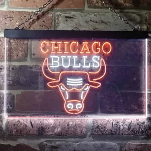 Chicago Bulls Logo 1 Neon-Like LED Sign - Legacy Edition