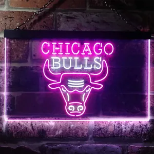 Chicago Bulls Logo 1 Neon-Like LED Sign - Legacy Edition