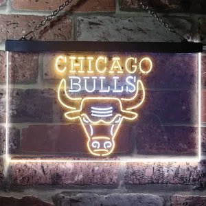 Chicago Bulls Logo 1 Neon-Like LED Sign - Legacy Edition