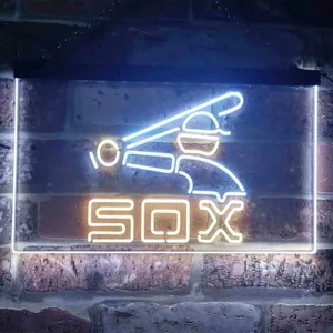 Chicago White Sox Logo 2 Neon-Like LED Sign - Legacy Edition