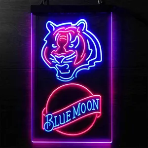 Cincinnati Bengals Blue Moon Neon-Like LED Sign