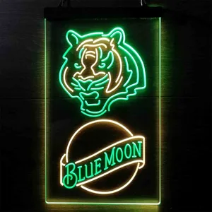 Cincinnati Bengals Blue Moon Neon-Like LED Sign