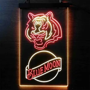 Cincinnati Bengals Blue Moon Neon-Like LED Sign