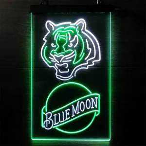 Cincinnati Bengals Blue Moon Neon-Like LED Sign