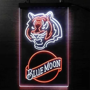 Cincinnati Bengals Blue Moon Neon-Like LED Sign
