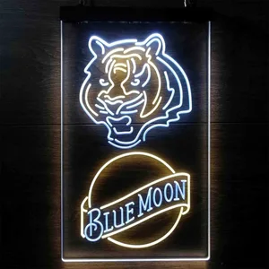 Cincinnati Bengals Blue Moon Neon-Like LED Sign