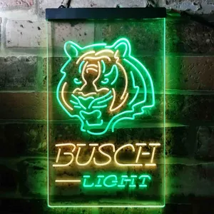 Cincinnati Bengals Busch Light Neon-Like LED Sign