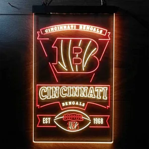 Cincinnati Bengals EST 1968 Neon-Like LED Sign