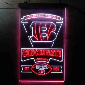 Cincinnati Bengals EST 1968 Neon-Like LED Sign