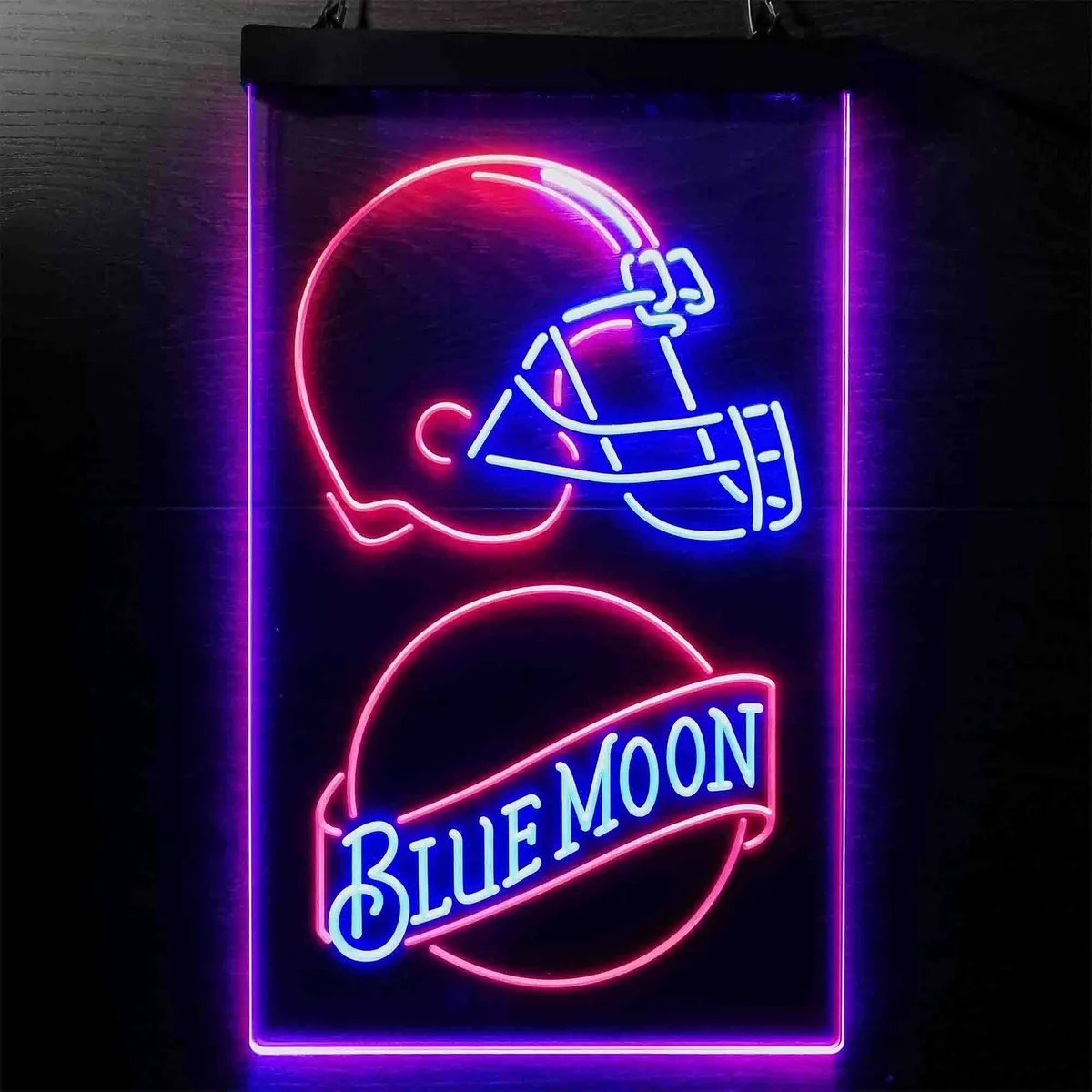 Cleveland Browns Blue Moon Neon-Like LED Sign