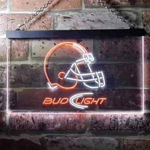 Cleveland Browns Bud Light 1 Neon-Like LED Sign