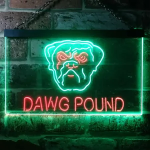 Cleveland Browns Dawg Pound Neon-Like LED Sign
