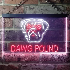 Cleveland Browns Dawg Pound Neon-Like LED Sign