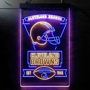 Cleveland Browns EST 1946 Neon-Like LED Sign