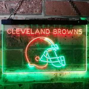 Cleveland Browns Helmet Neon-Like LED Sign